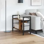 Raft pentru cărți Stejar fumuriu 75 x 30 x 58,5 cm GartenMobel Dekor