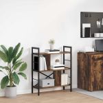 Raft pentru cărți Stejar fumuriu 75 x 30 x 91 cm Lemn compozit GartenMobel Dekor