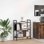 Raft pentru cărți Stejar fumuriu 75 x 30 x 91 cm Lemn compozit GartenMobel Dekor