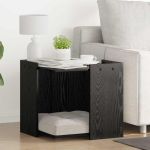 Cutie pentru litiera pisici Stejar negru 53 x 53 x 51 cm GartenMobel Dekor