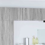 Dulap suspendat Riga 2 pcs Gri Sonoma și Alb 30 x 31 x 40 cm GartenMobel Dekor