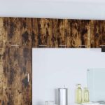 Dulap suspendat Riga 2 pcs Stejar afumat și alb 30 x 31 x 40 cm GartenMobel Dekor