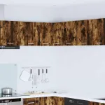 Dulap suspendat Riga Stejar afumat și alb 57 x 57 x 40 cm GartenMobel Dekor