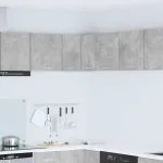 Dulap suspendat cu raft Riga Gri beton și Alb 57 x 57 x 40 cm GartenMobel Dekor