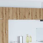 Dulap suspendat cu raft cu ușă Riga 2 pcs Stejar Artisan și Alb GartenMobel Dekor