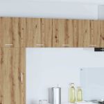 Dulap suspendat cu raft cu ușă Riga 2 pcs Stejar Artisan și Alb GartenMobel Dekor