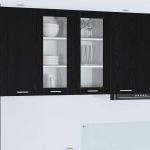 Dulap suspendat Riga Stejar Negru 40 x 31 x 80 cm Lemn compozit GartenMobel Dekor