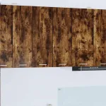 Dulap suspendat Riga Stejar afumat și alb 30 x 31 x 80 cm GartenMobel Dekor