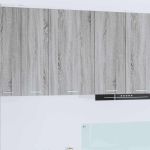 Dulap suspendat cu raft Riga Gri Sonoma și Alb 50 x 31 x 80 cm GartenMobel Dekor