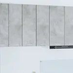 Dulap suspendat cu raft Riga Gri beton și Alb 30 x 31 x 80 cm GartenMobel Dekor