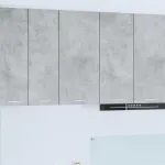 Dulap suspendat cu raft Riga Gri beton și Alb 40 x 31 x 80 cm GartenMobel Dekor