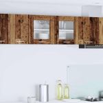 Dulap suspendat cu raft Riga Lemn vechi și Alb 80 x 31 x 40 cm GartenMobel Dekor