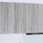 Dulap suspendat Riga Gri Sonoma 40 x 31 x 100 cm Lemn compozit GartenMobel Dekor