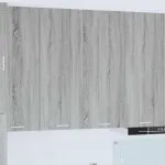 Dulap suspendat Riga Gri Sonoma 80 x 31 x 100 cm Lemn compozit GartenMobel Dekor