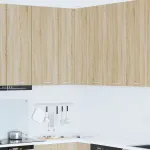 Dulap suspendat Riga Stejar Sonoma și Alb 57 x 57 x 100 cm GartenMobel Dekor