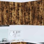 Dulap suspendat Riga Stejar afumat și alb 57 x 57 x 100 cm GartenMobel Dekor