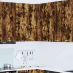 Dulap suspendat Riga Stejar afumat și alb 57 x 57 x 100 cm GartenMobel Dekor