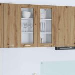 Dulap suspendat cu raft Riga Stejar Artizanal 80 x 31 x 80 cm GartenMobel Dekor