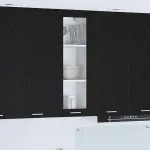 Dulap suspendat cu raft Riga Stejar Negru 40 x 31 x 100 cm GartenMobel Dekor