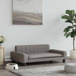 Pat de câini, taupe, 90x53x30 cm, material textil GartenMobel Dekor