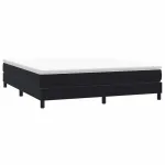 Pat cu arcuri fără saltea negru 180x210 cm catifea GartenMobel Dekor