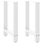 Picioare masă de sufragerie albe, 2 buc., 50x(72-73) cm, oțel GartenMobel Dekor