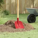 Cap de lopată 4 pcs Roșu 32 x 24,5 cm Oțel vopsit electrostatic GartenMobel Dekor