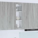 Dulap suspendat Riga Gri Sonoma 40 x 31 x 100 cm Lemn compozit GartenMobel Dekor