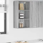 Dulap suspendat Riga Gri Sonoma 40 x 29,5 x 80 cm Lemn compozit GartenMobel Dekor