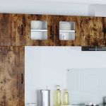 Dulap suspendat de bucătărie cu raft 2 pcs Stejar fumuriu GartenMobel Dekor