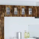 Dulap suspendat de bucătărie cu raft 2 pcs Stejar fumuriu GartenMobel Dekor