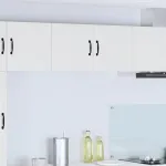 Dulap suspendat de bucătărie cu raft Alb lucios 80 x 31 x 40 cm GartenMobel Dekor