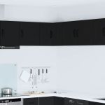 Dulap suspendat de bucătărie cu raft Negru 57 x 57 x 40 cm GartenMobel Dekor