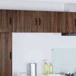 Dulap suspendat de bucătărie cu raft cu ușă 2 pcs Stejar închis GartenMobel Dekor