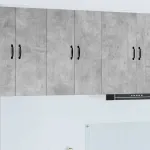 Dulap suspendat de bucătărie Gri din beton 30 x 31 x 80 cm GartenMobel Dekor