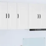 Dulap suspendat de bucătărie cu raft Alb lucios 40 x 31 x 80 cm GartenMobel Dekor