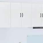 Dulap suspendat de bucătărie cu raft Alb lucios 80 x 31 x 80 cm GartenMobel Dekor