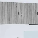 Dulap suspendat de bucătărie cu raft Gri Sonoma 80 x 31 x 80 cm GartenMobel Dekor