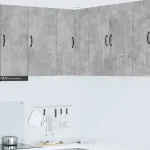 Dulap suspendat de bucătărie Gri din beton 57 x 57 x 80 cm GartenMobel Dekor