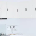 Dulap suspendat de bucătărie cu raft Alb lucios 57 x 57 x 80 cm GartenMobel Dekor