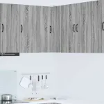 Dulap suspendat de bucătărie cu raft Gri Sonoma 57 x 57 x 80 cm GartenMobel Dekor