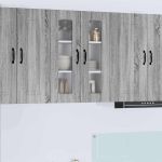 Dulap suspendat de bucătărie cu raft Gri Sonoma 60 x 31 x 80 cm GartenMobel Dekor