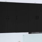 Dulap suspendat de bucătărie cu raft Negru 50 x 31 x 100 cm GartenMobel Dekor