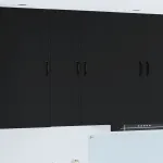 Dulap suspendat de bucătărie cu raft Negru 60 x 31 x 100 cm GartenMobel Dekor