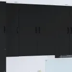 Dulap suspendat de bucătărie cu raft Negru 80 x 31 x 100 cm GartenMobel Dekor