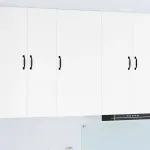 Dulap suspendat de bucătărie cu ușă Alb lucios 50 x 31 x 100 cm GartenMobel Dekor