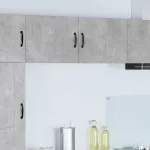 Dulap de bucătărie cu raft 2 pcs Gri din beton 50 x 31 x 40 cm GartenMobel Dekor