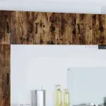 Dulap suspendat de bucătărie cu raft cu ușă 2 pcs Stejar afumat GartenMobel Dekor