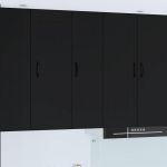 Dulap de bucătărie cu raft Negru 30 x 31 x 100 cm Lemn compozit GartenMobel Dekor