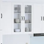 Dulap suspendat de bucătărie Alb foarte lucios 80 x 31 x 100 cm GartenMobel Dekor